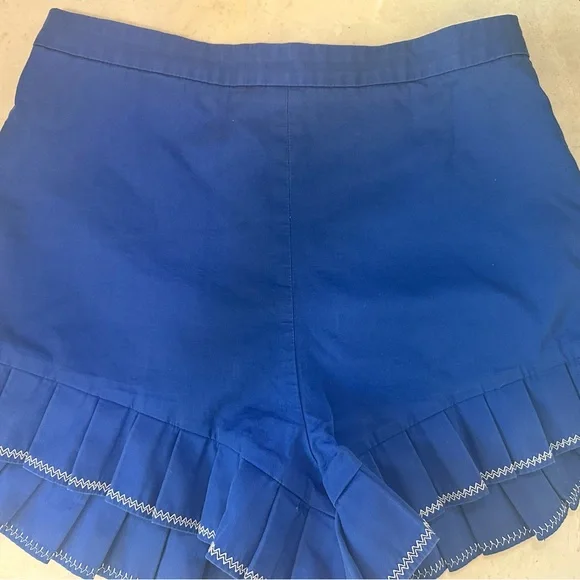 ALEXIS Blue flared shorts - Picture 2 of 4
